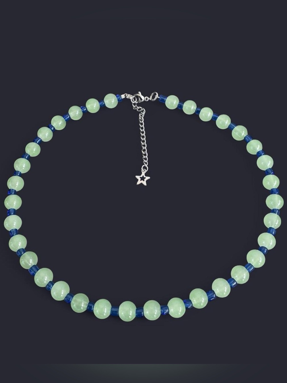 Evergreen Glass Bead Necklace